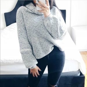 Light Grey LF Zippered Sweater